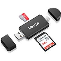 Vanja Lector Tarjeta de Memoria SD-Micro SD- Adaptador Micro USB OTG y Lector de Tarjetas USB 2.0 Computadoras de…